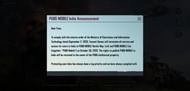 The in-game message